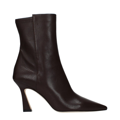 Brown Leather Ankle Boots