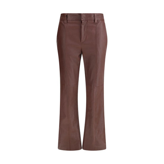 Bordeaux Leather Pants