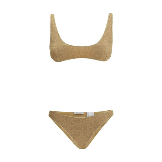 Gold Polyamide One-Piece Swimsuit
