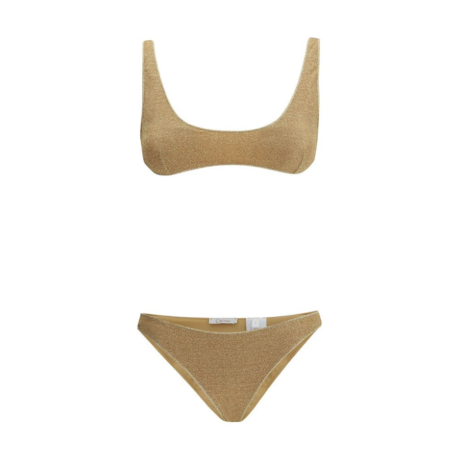 Gold Polyamide One-Piece Swimsuit