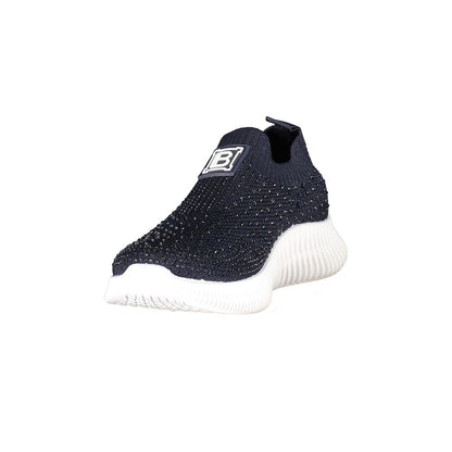 Blue Polyester Women Sneaker