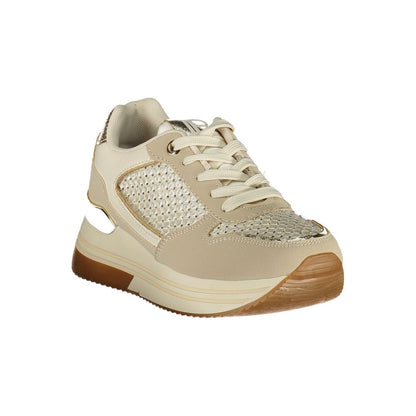 Beige Polyurethane Women Sneaker