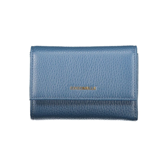 Blu Leather Woman Wallet