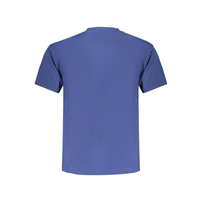 Blue Cotton Men T-Shirt