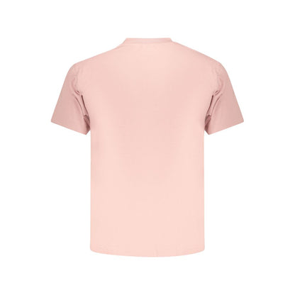 Pink Cotton Men T-Shirt