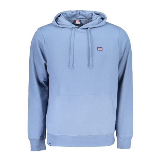 Blue Cotton Men's Hoodie