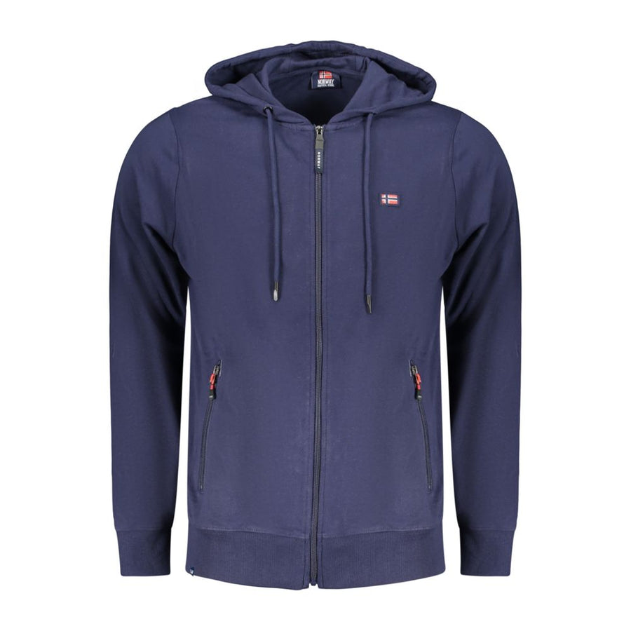 Blue Cotton Men's Hoodie
