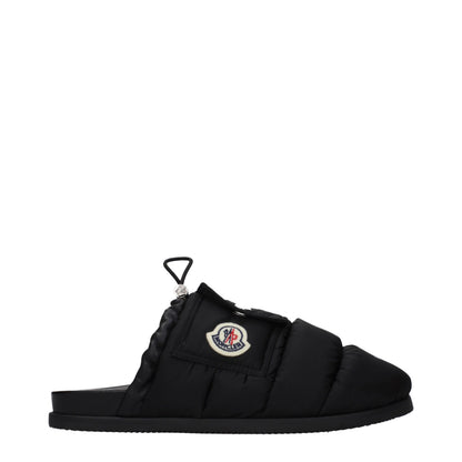Black Fabric Slippers