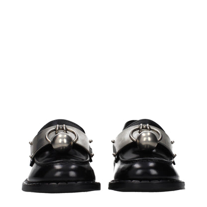Black Leather Slip-On Loafers