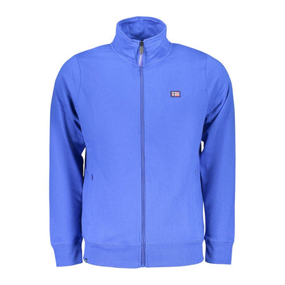 Blue Cotton Men Sweatshirt