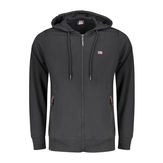 Black Cotton Men's Sweatshirt