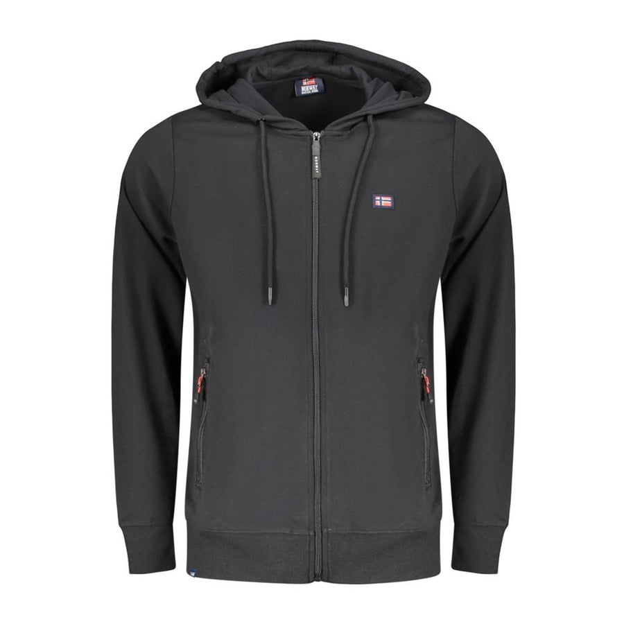 Black Cotton Men's Sweatshirt