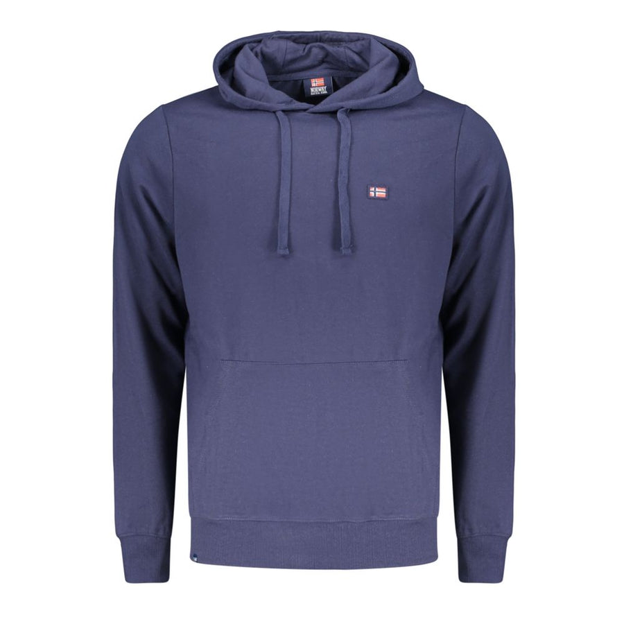 Blue Cotton Men's Hoodie