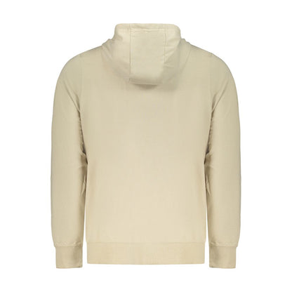 Beige Cotton Men's Hooded Sweatshirt