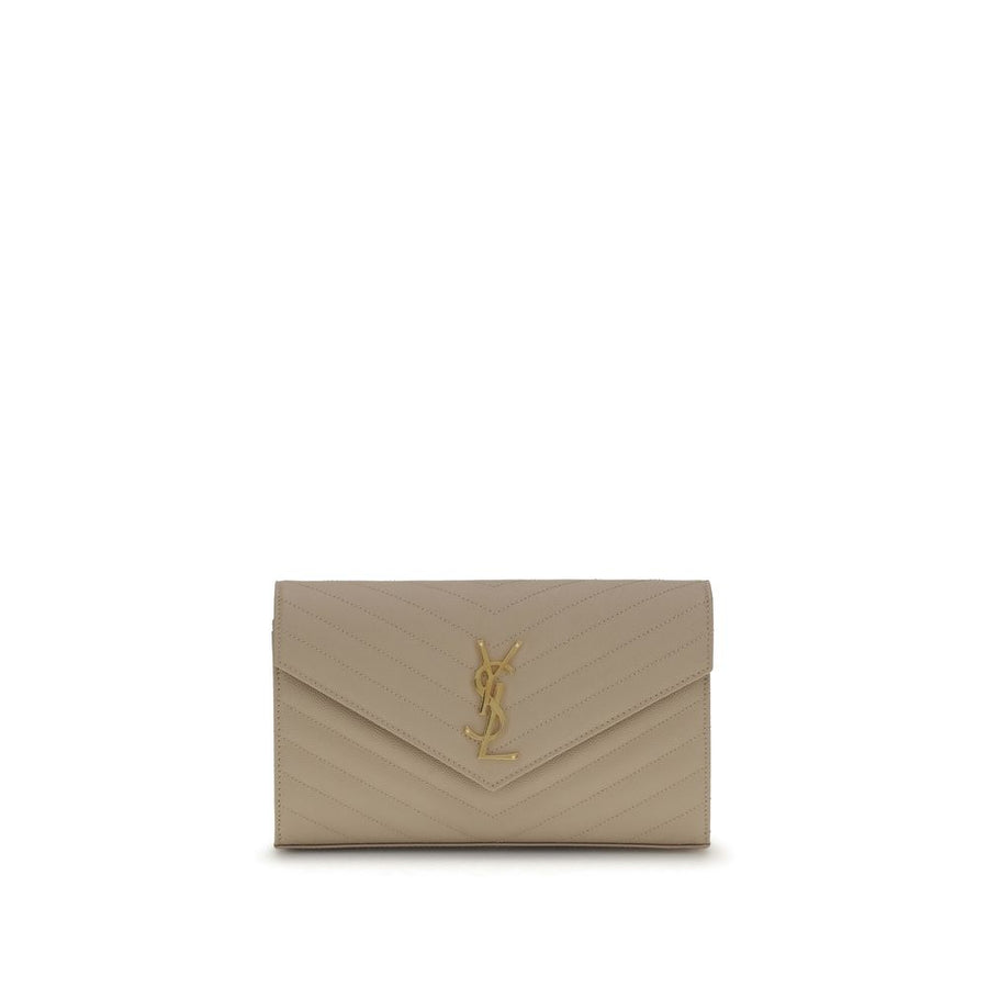 Beige Calf Leather Bos Taurus Shoulder Bag