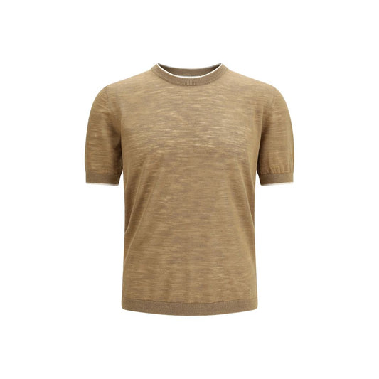 Beige Linen Shortsleeve Shirt