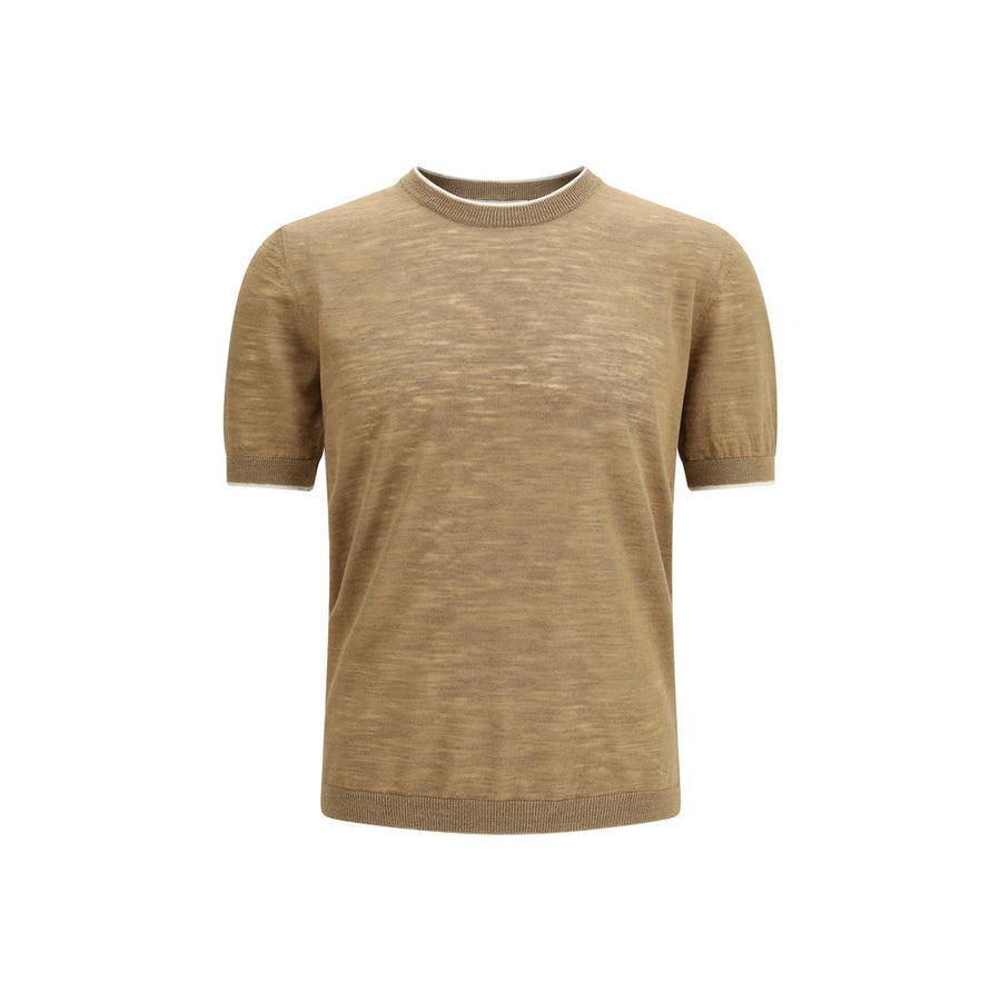 Beige Linen Shortsleeve Shirt