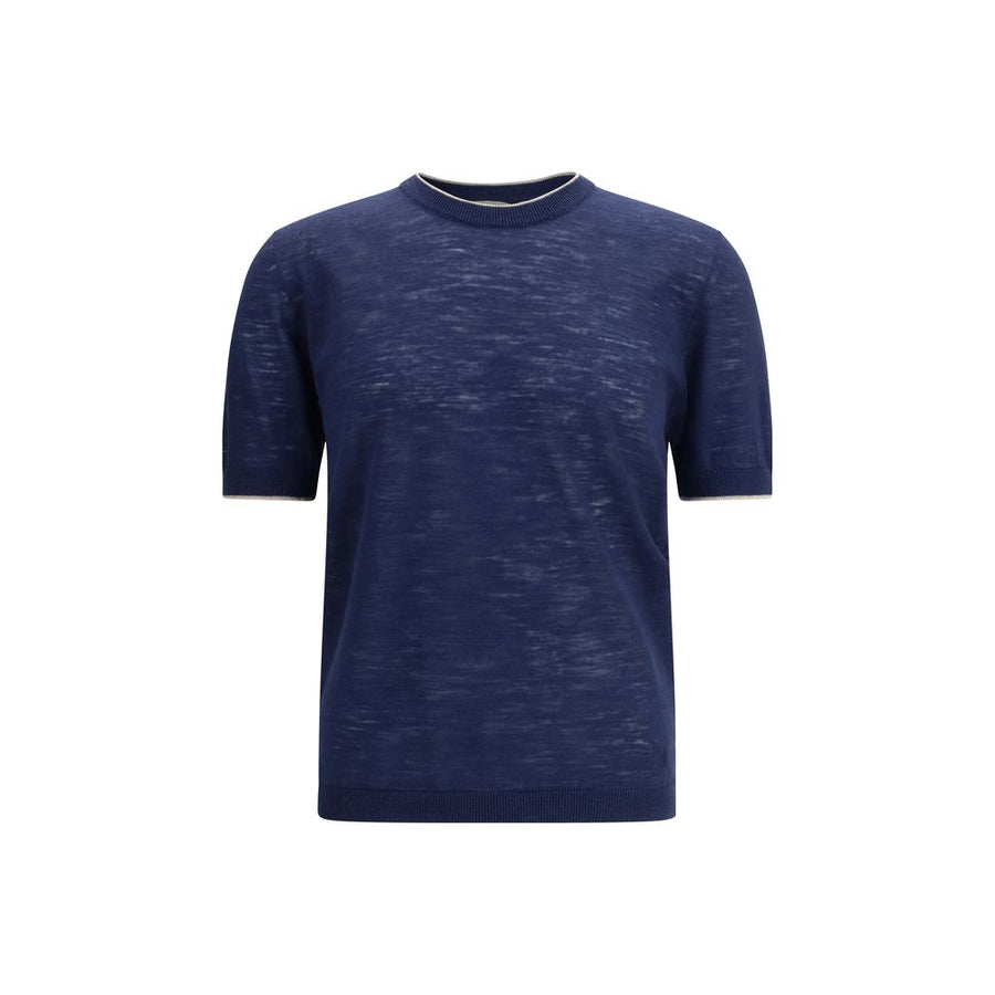 Blue Linen Shortsleeve Shirt