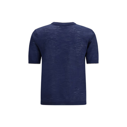 Blue Linen Shortsleeve Shirt