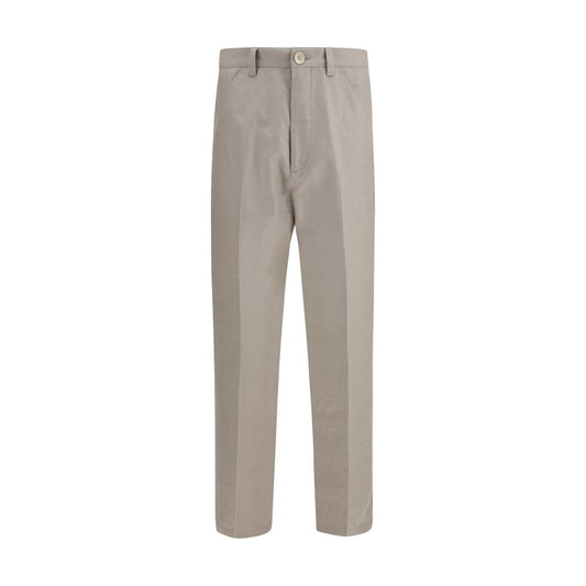 Beige Cotton Dress Pants