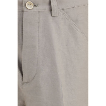 Beige Cotton Dress Pants