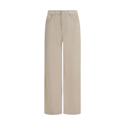 Beige Cotton Jeans Denim