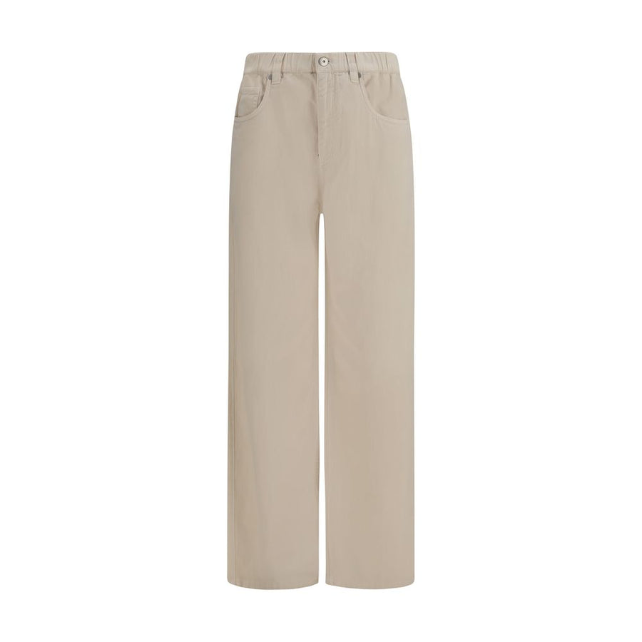 Beige Cotton Jeans Denim