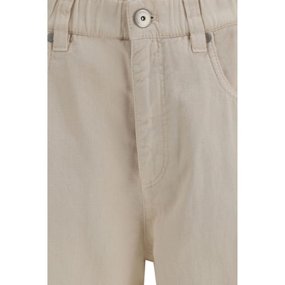 Beige Cotton Jeans Denim