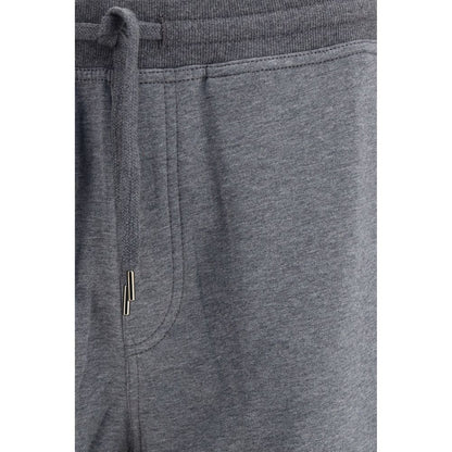 Gray Cotton Casual Pants