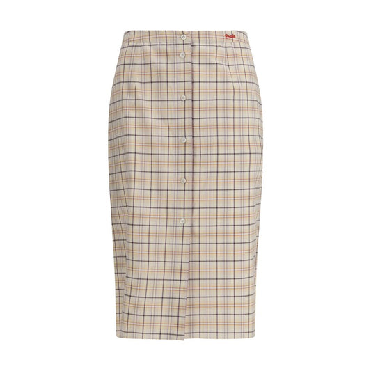 Multicolor Cotton Midi Skirt