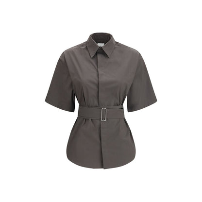 Gray Cotton Shortsleeve Shirt