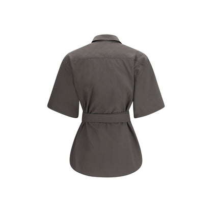 Gray Cotton Shortsleeve Shirt