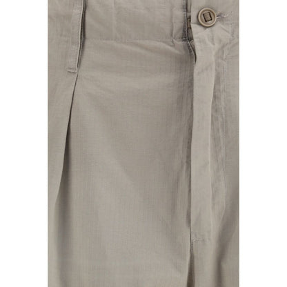 Beige Cotton Cargo Pants