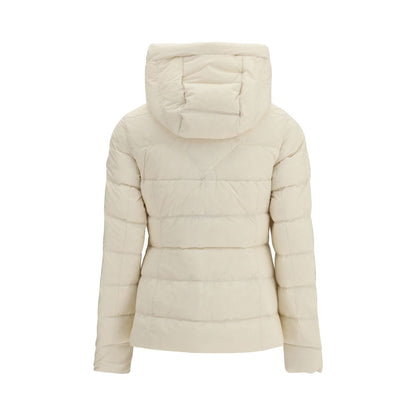 Beige Nylon Full-Length Jacket