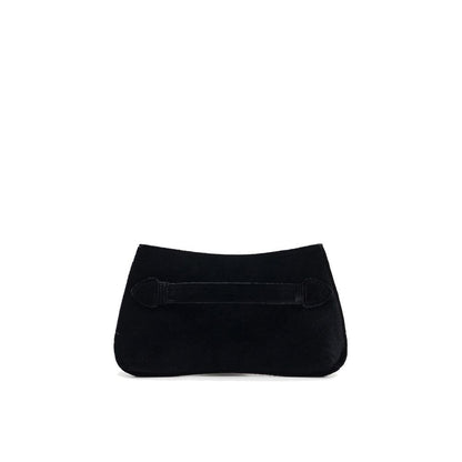 Black Polyester Clutch Bag