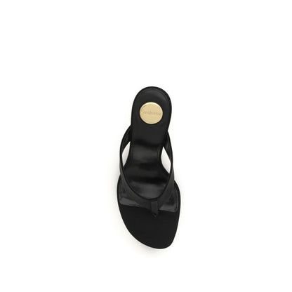 Black Silk Sandals