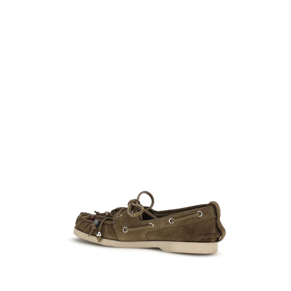 Bicolor Calf Leather Bos Taurus Slip-On Loafers