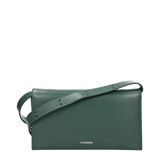 Green Leather Clutch Bag