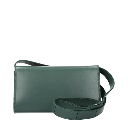 Green Leather Clutch Bag