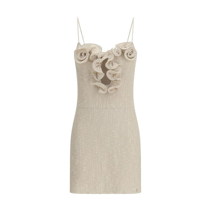 Beige Lyocell Casual Dress
