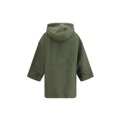 Bicolor Cotton Trench Coat