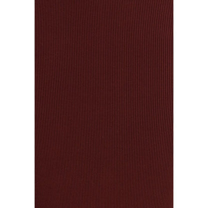 Bordeaux Viscose Midi Skirt