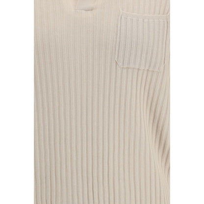 Beige Cotton Polo Shirt