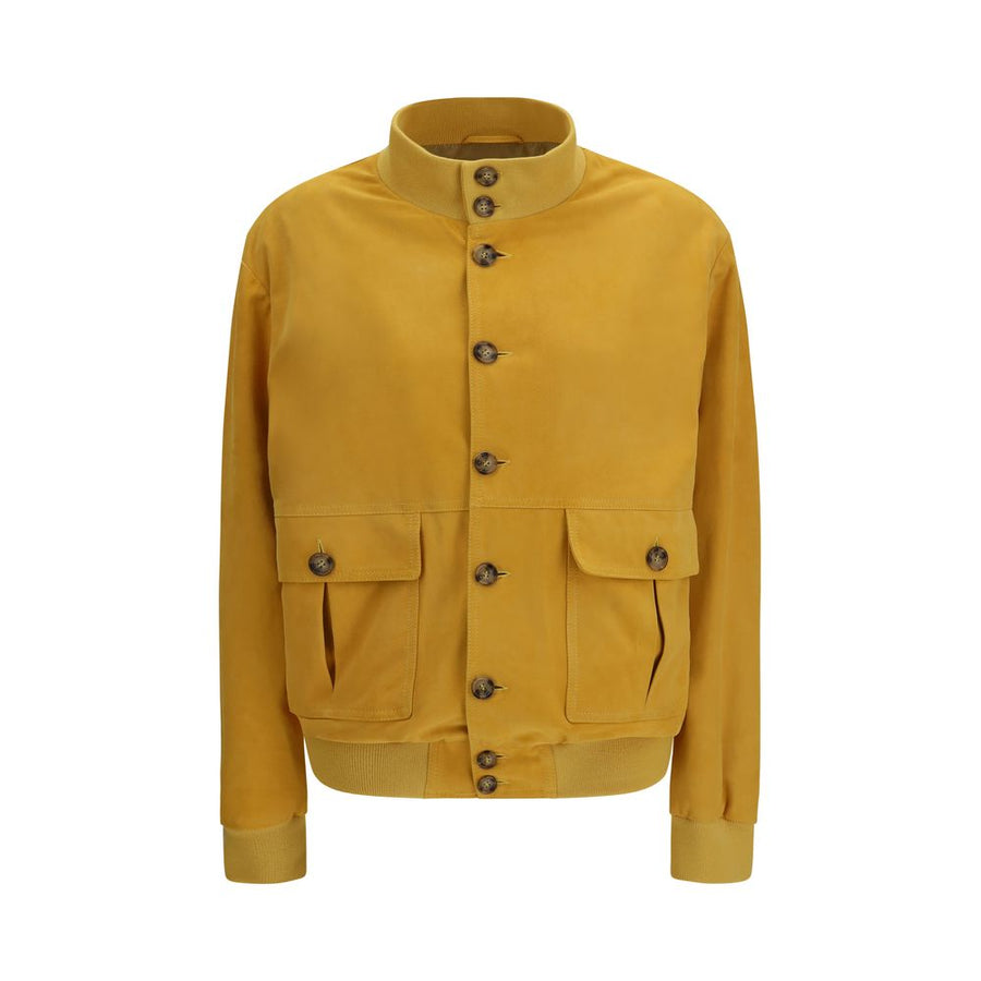Bicolor Goatskin Bomber