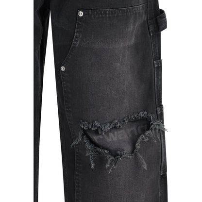 Black Cotton Cargo Pants