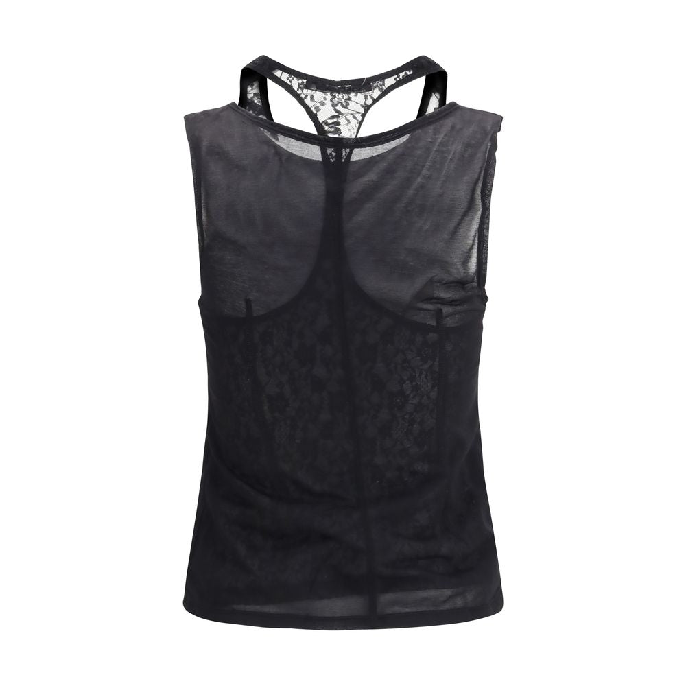 Black Cotton Tank Tops