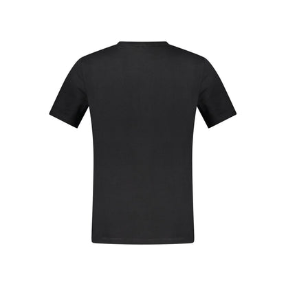 Black Cotton Men T-Shirt