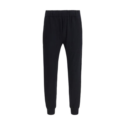 Black Cotton Casual Pants