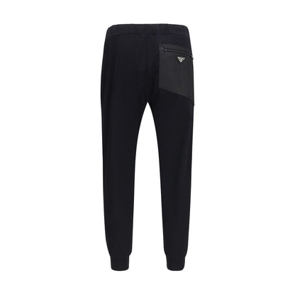 Black Cotton Casual Pants