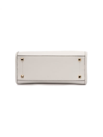 White Avenue S Tote Leather Handbag